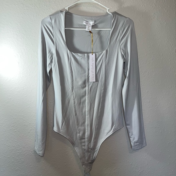 Tops New Grey Long Sleeve Body Suit Poshmark